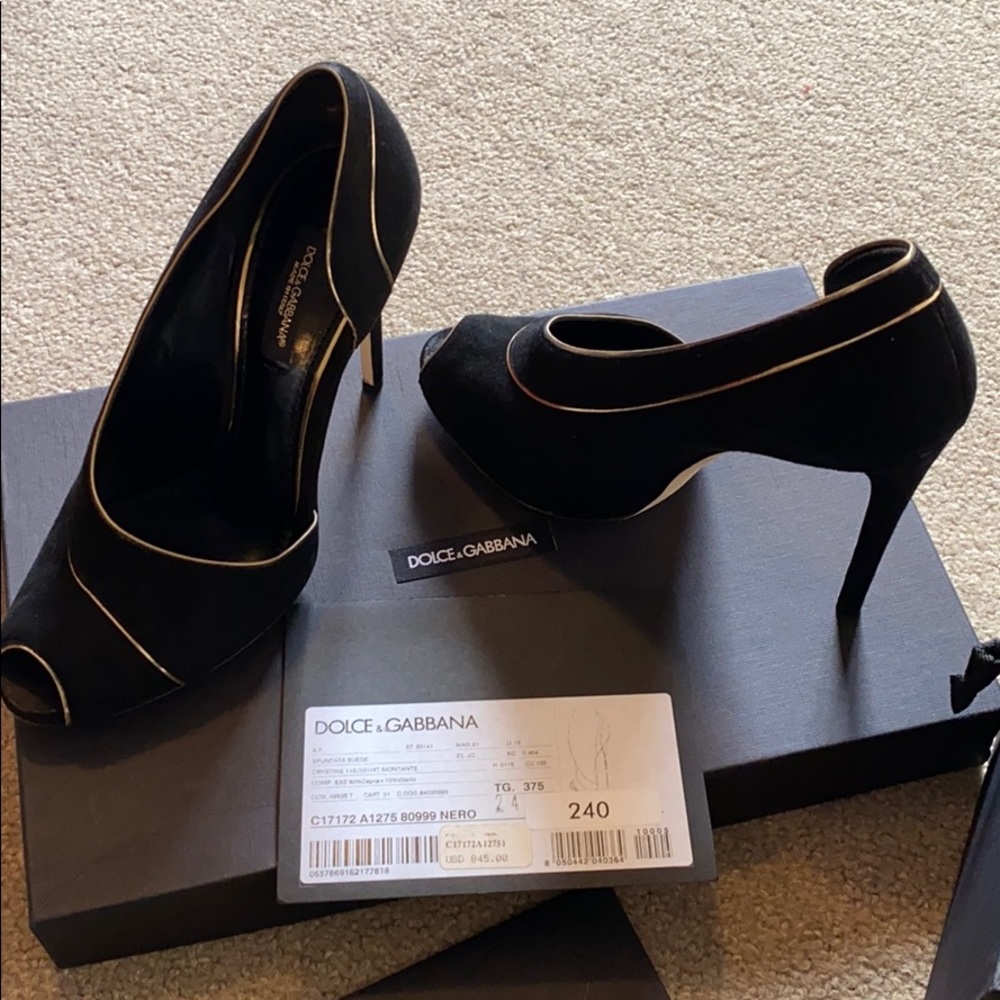 Dolce&Gabbana Nero peep toe pumps